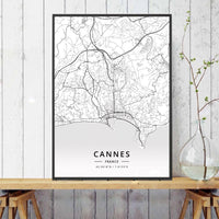 Home Decor Wall Art Poster France City Map