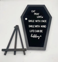 Coffin Letter Board Wooden Home Decor Message Board