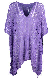 Cutout V-Neck Cover-Up with Tassel